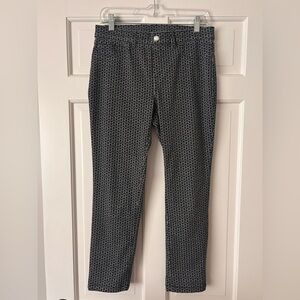 Women’s Black Patterned Ankle Pants